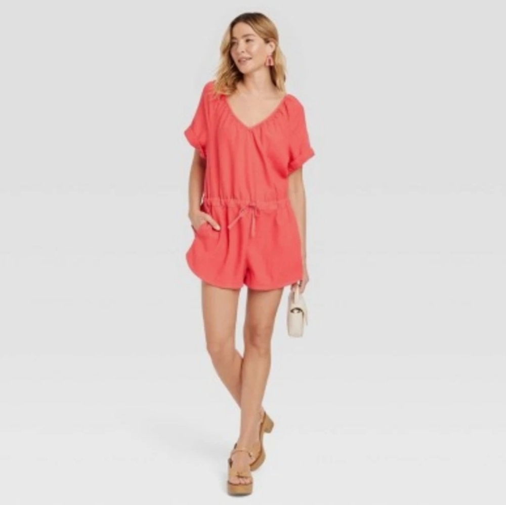 Universal Thread Linen Blend Romper NWT Sixe XS Oversized
